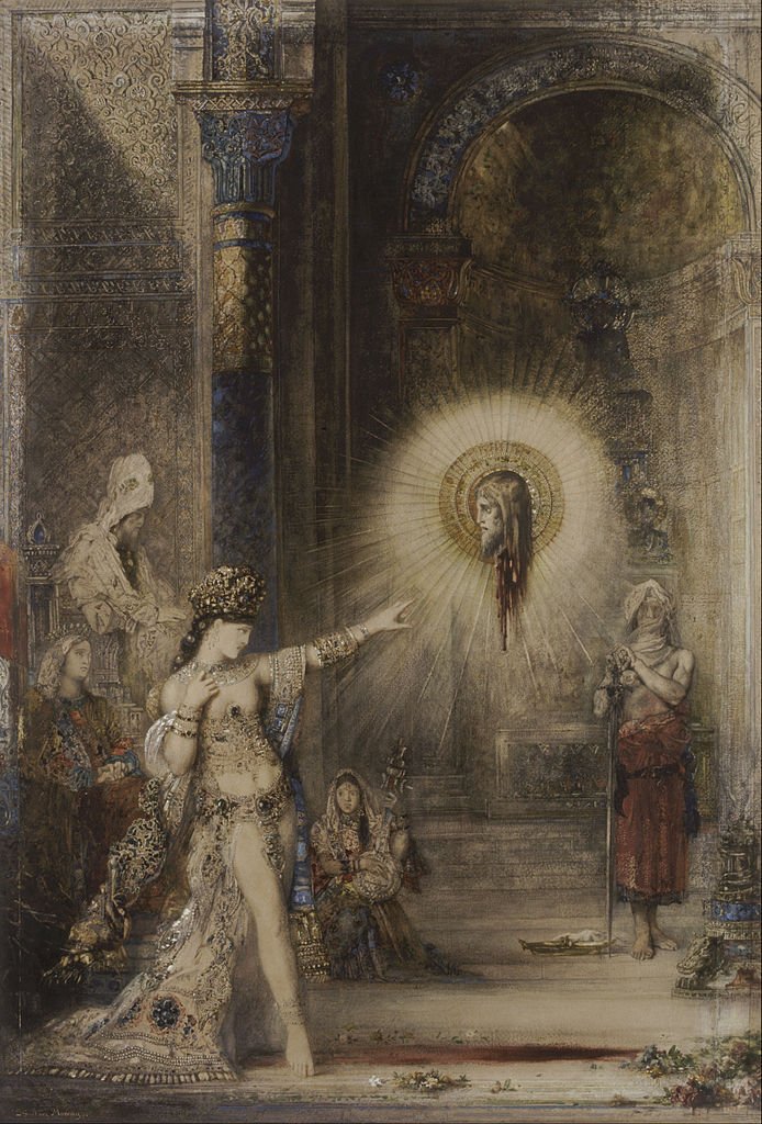 religious_bot's tweet photo. 『出現』1876年（１枚目：水彩画、２枚目：油彩画） ギュスターヴ・モロー The Apparition, Gustave Moreau https://t.co/DZWNLBHVKr