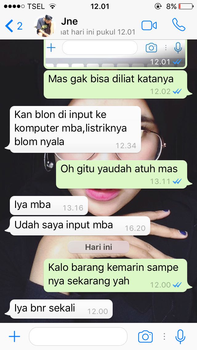 Sebelumnya dia salah cetak min, dikirim pake reg nahh ini kertas yg reg. Katanya sudah dikurir kata org jne nya😞 <a href="/JNECare/">JNE Customer Care</a>