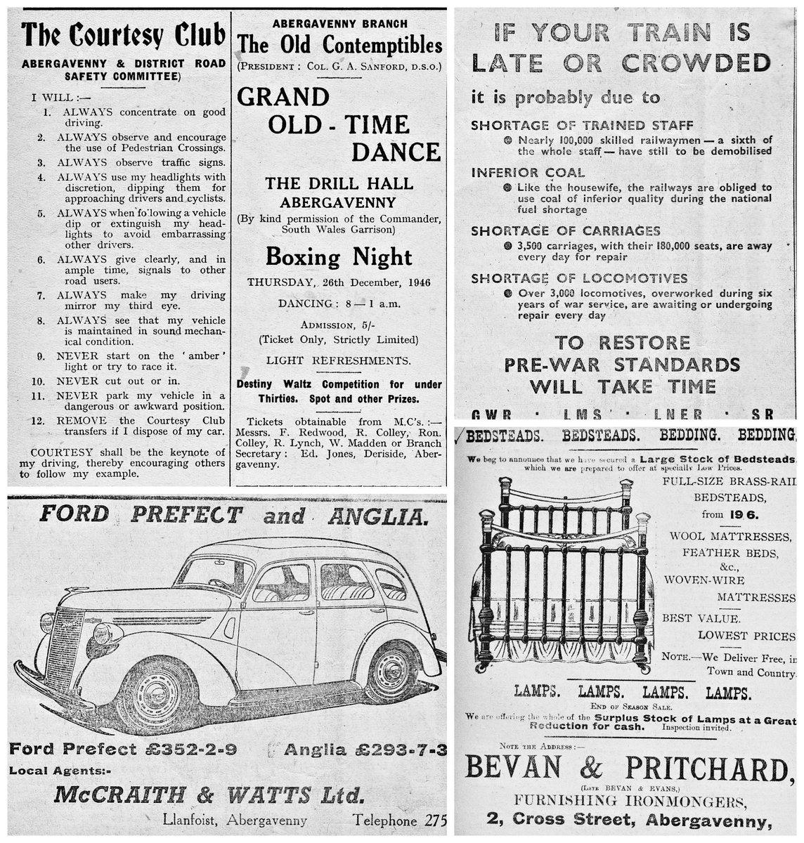 Some fab old ads from <a href="/AberChronicle/">The Abergavenny Chronicle</a> that we scanned a few years ago (TY Liz &amp; team!) #Abergavenny facebook.com/ForgottenAberg…