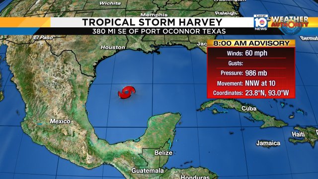 Air force hurricane hunter plane finds Harvey continues to strengthen! https://t.co/UawEzpeMYY