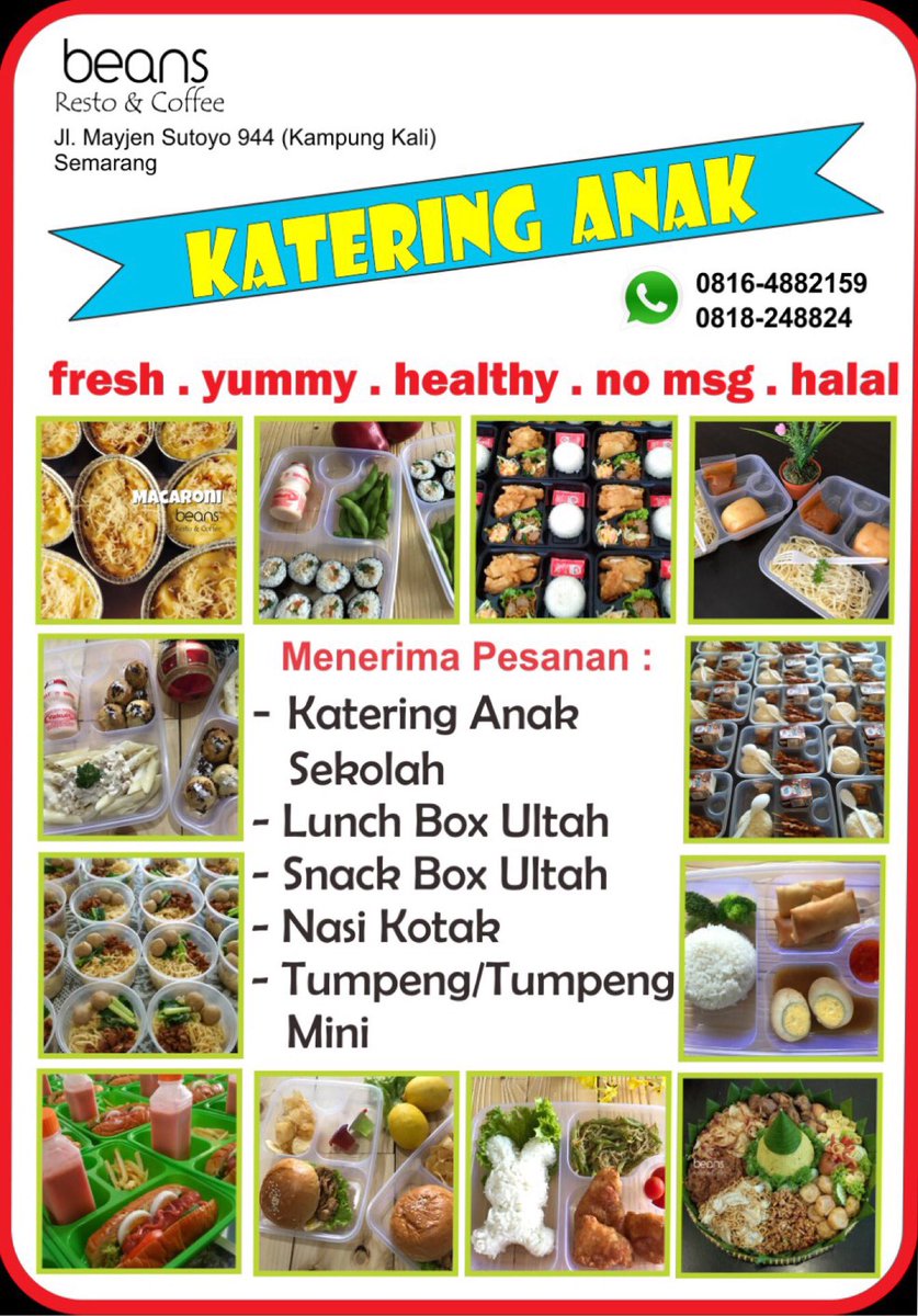 Bingung makan siang anak kita? Katering saja! Katering kami fresh, healthy, no MSG dan halal. #kateringanaksemarang #semarang #kuliner
