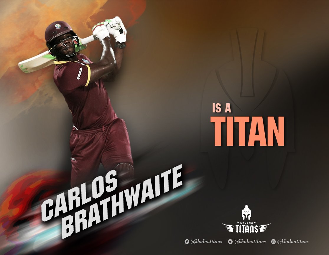 khulnatitans's tweet photo. .@khulnatitans family just got bigger &amp; a whole lotta better ! Braithwaite &amp; Malan joins the team! Benny returns #khulnatitans #bpl2017 https://t.co/zwHtiMR9uR