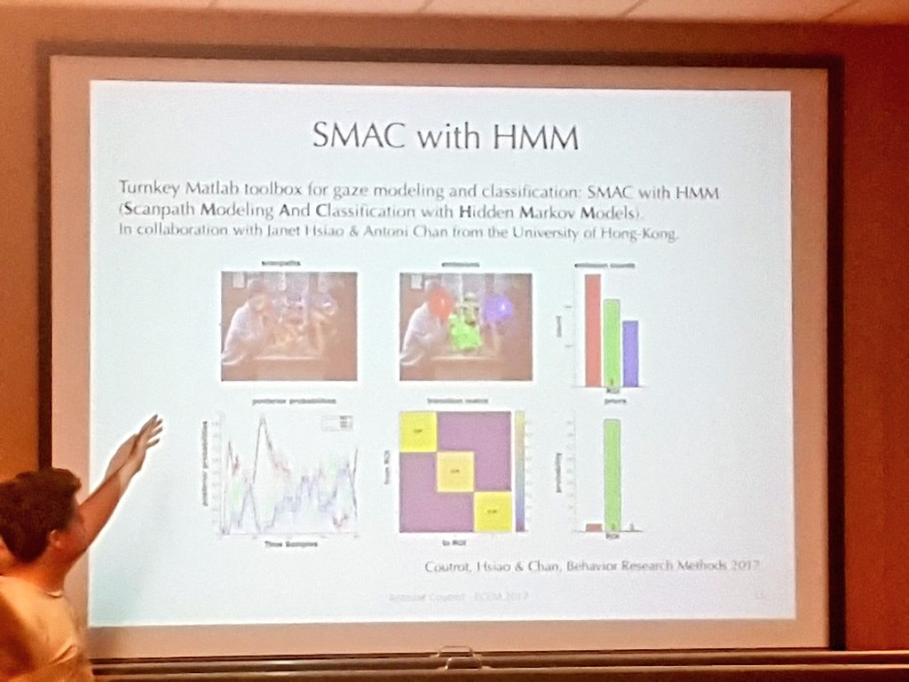 HalszkaJarodzka's tweet image. Coutrot presents a new tool for #scanpath calculation - also on dynamic stimuli #ECEM2017 #eyetracking