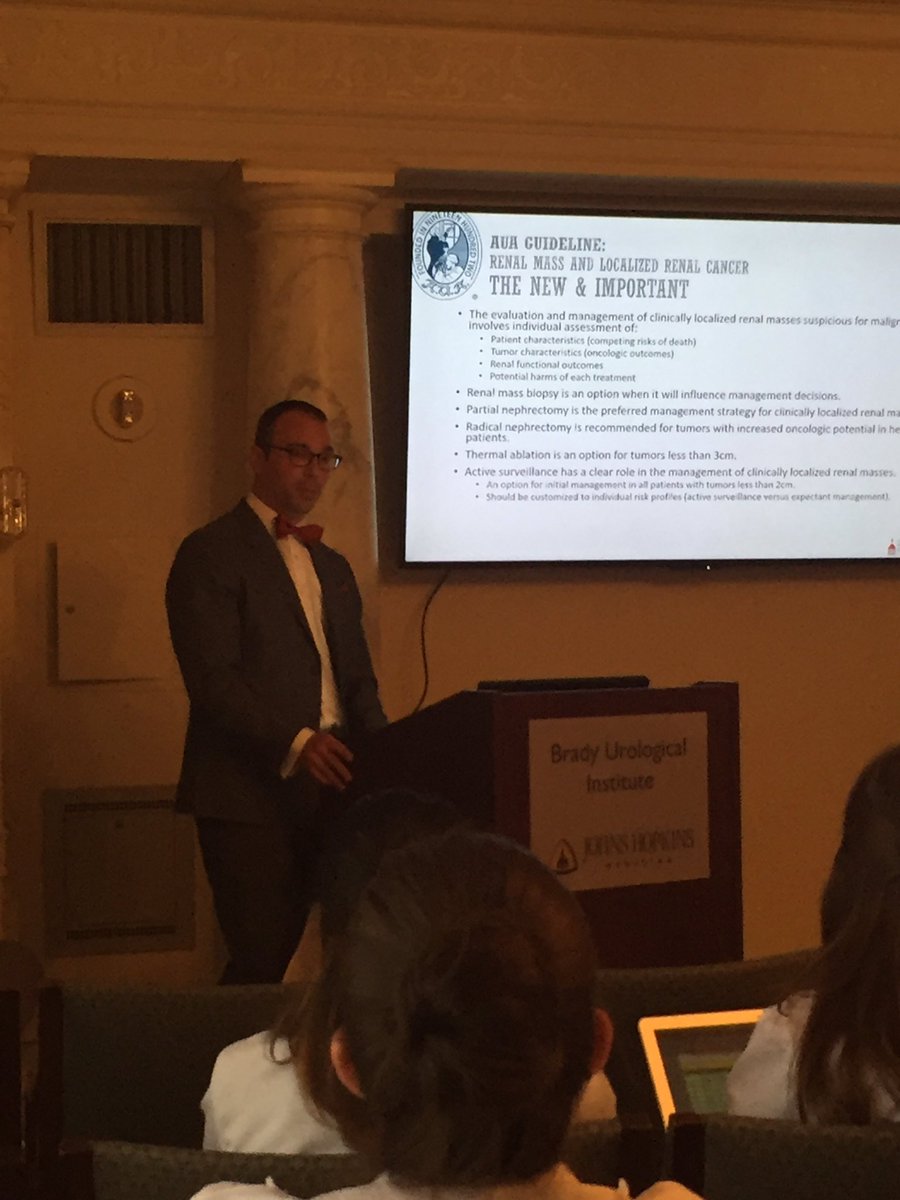 Wesley Ludwig (@wes_ludwig_md) on Twitter photo Thank you <a href="/drphil_urology/">Phillip Pierorazio</a> for a great grand rounds talk on the new AUA guidelines on small renal masses! <a href="/AmerUrological/">Amer. Urol. Assn.</a> <a href="/brady_urology/">The Johns Hopkins Brady Urological Institute</a> Thank you <a href="/drphil_urology/">Phillip Pierorazio</a> for a great grand rounds talk on the new AUA guidelines on small renal masses! <a href="/AmerUrological/">Amer. Urol. Assn.</a> <a href="/brady_urology/">The Johns Hopkins Brady Urological Institute</a>