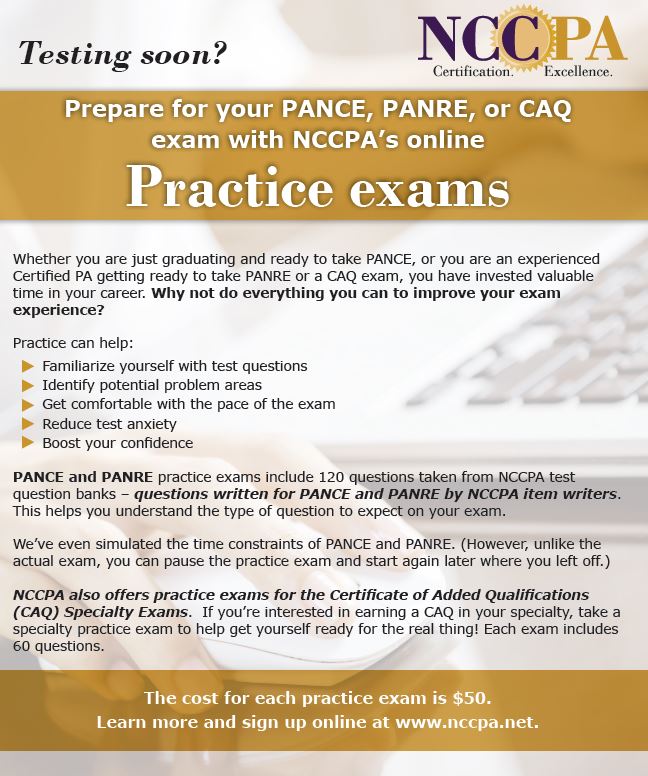 Nccpa On Twitter Nccpa Practice Exams Can Help You Prepare For Pance Panre Or Caq Exams In 5 Ways Learn More Https T Co Ffyy7scfjn Https T Co Dlsprqawfg