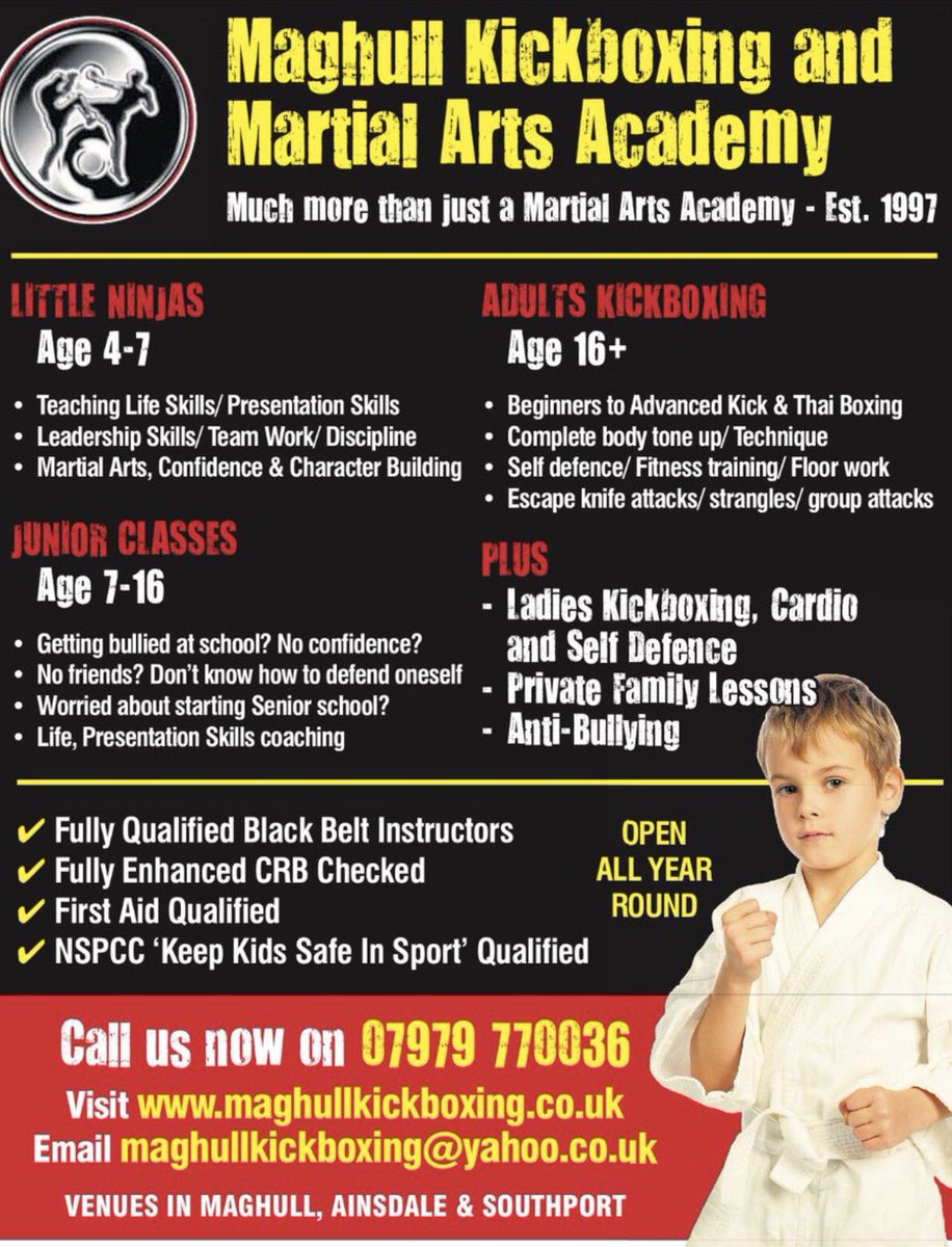 sensei ken dineley kendineley twitter kickboxing class flyers