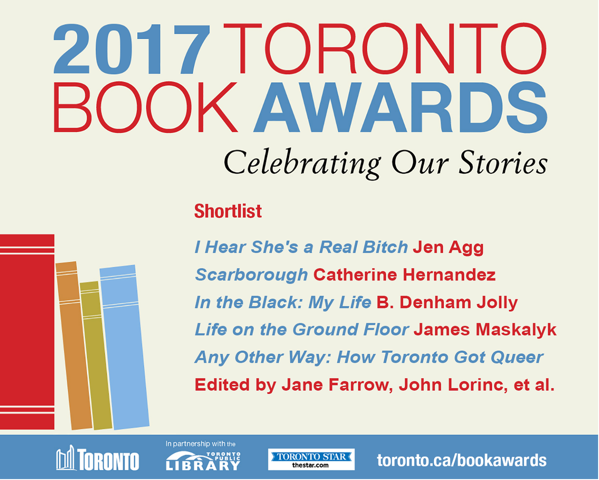 cityoftoronto's tweet photo. 2017 Toronto Book Awards shortlist announced. News release: https://t.co/uqrmk93uvE #TOnews #tobookawards https://t.co/GgszlB6Jkb