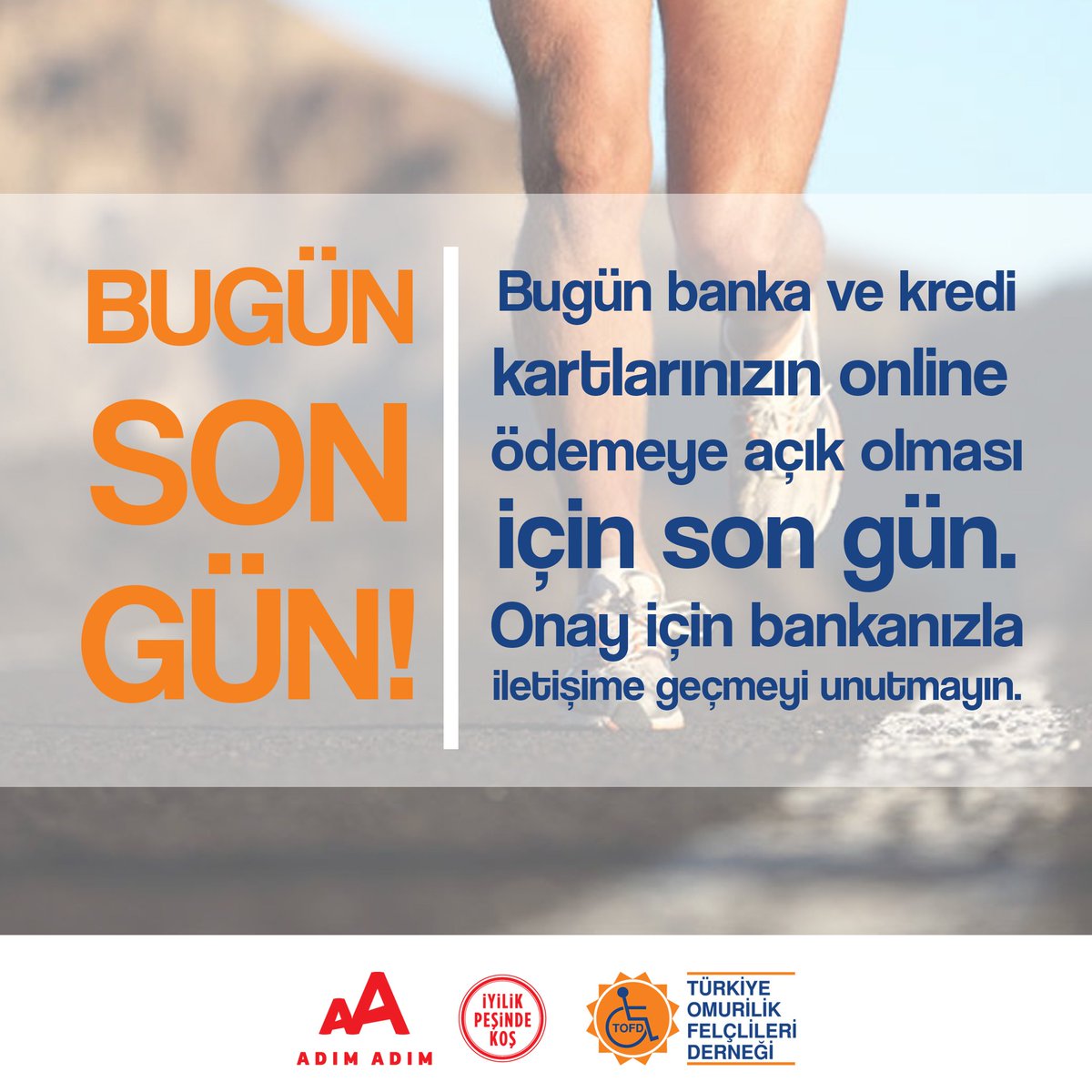 Kartlarınızın online ödemeye açık olabilmesi için bugün bankanızla iletişime geçebilirsiniz. #onlineödeme #iyilikpeşindekoş #adımadım #tofd