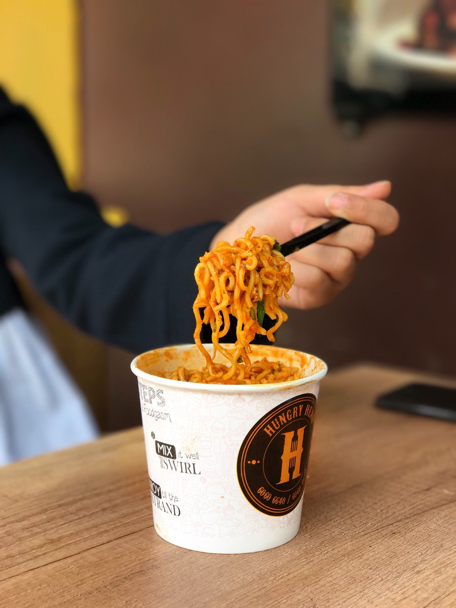 yummitment's tweet photo. Having #Maggi for breakfast. Because I can.
Red Dragon Maggi at #HungryHead.
#Yummitment https://t.co/LhmKPun97V