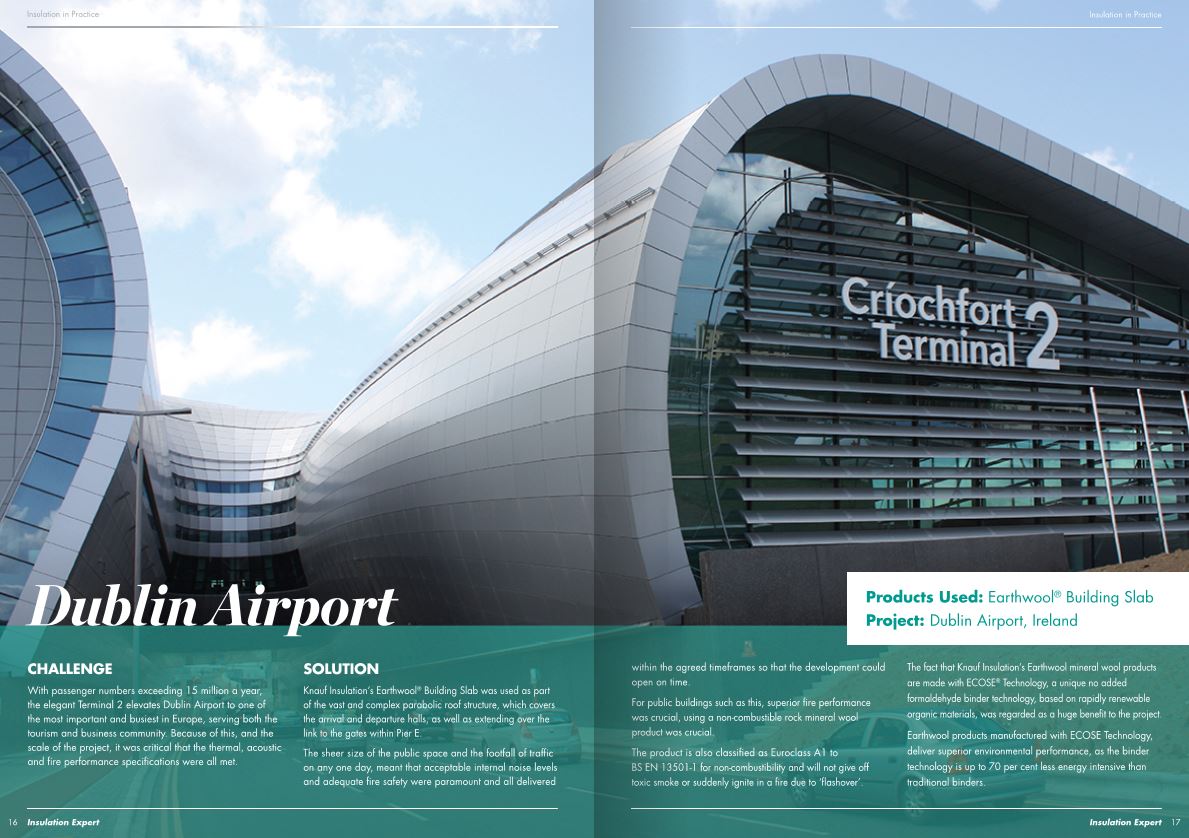 KnaufUK's tweet photo. . @DublinAirport is our 'Insulation in Practice' in #InsulationExpert magazine. Fire, acoustic + thermal performance was key for this spec. https://t.co/pladPmBaaE
