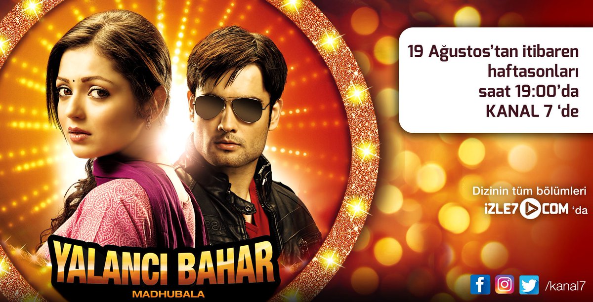 Kanal 7'nin sevilen dizisi #YalancıBahar #Madhubala 19 Ağustos'tan itibaren hafta sonları saat 19:00'da Kanal 7'de. <a href="/Kanal7Dizileri/">Kanal 7 Dizileri</a>