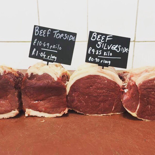 #Pricedecreases, #topside was £12.49kg now £10.49kg &amp; #silverside was £10.49kg now £9.85kg. #locallyreared #farmshop #devon #supportlocal