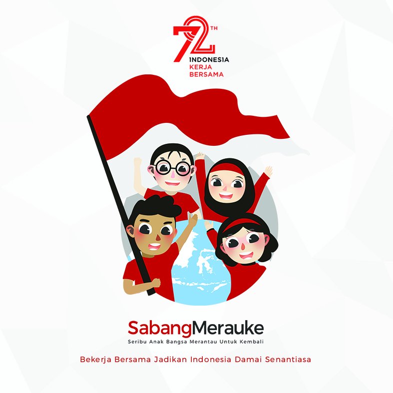 SabangMeraukeID's tweet photo. Selamat 72 Tahun Indonesiaku. Mari bersama jaga damai di bumi Indonesia, dari Sabang hingga Merauke. 🇮🇩🇮🇩🇮🇩 https://t.co/Xy5VxVej6K