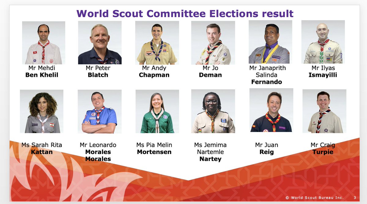 Congrats to our newly-elected 2017-2020 World Scout Committee members! 🎉
