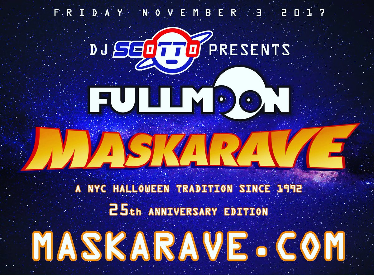 maskarave's tweet photo. our 25th annual #MASKARAVE under a full moon in NYC will be on FRI NOV 3rd, 2017 -details https://t.co/hGrO7MIwg3 -tickets on sale shortly https://t.co/jRfYWaqvyt