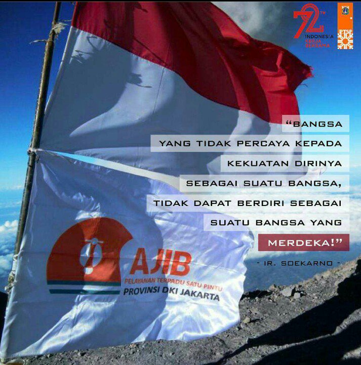 AgeHarry's tweet photo. Dirgahayu Kemerdekaan Republik indonesia #RI72 #AJIBPTSP #LayananJakarta #SalamSetia #MelayaniJakarta #IndonesiaKerjaBersama https://t.co/XfiUqpS6hS