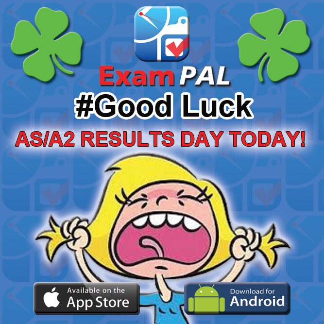 Good luck from Exam Pal the #1 exams app #alevelresultsday2017 #AlevelResults2017 #alevelsresultsday #ResultsDay2017