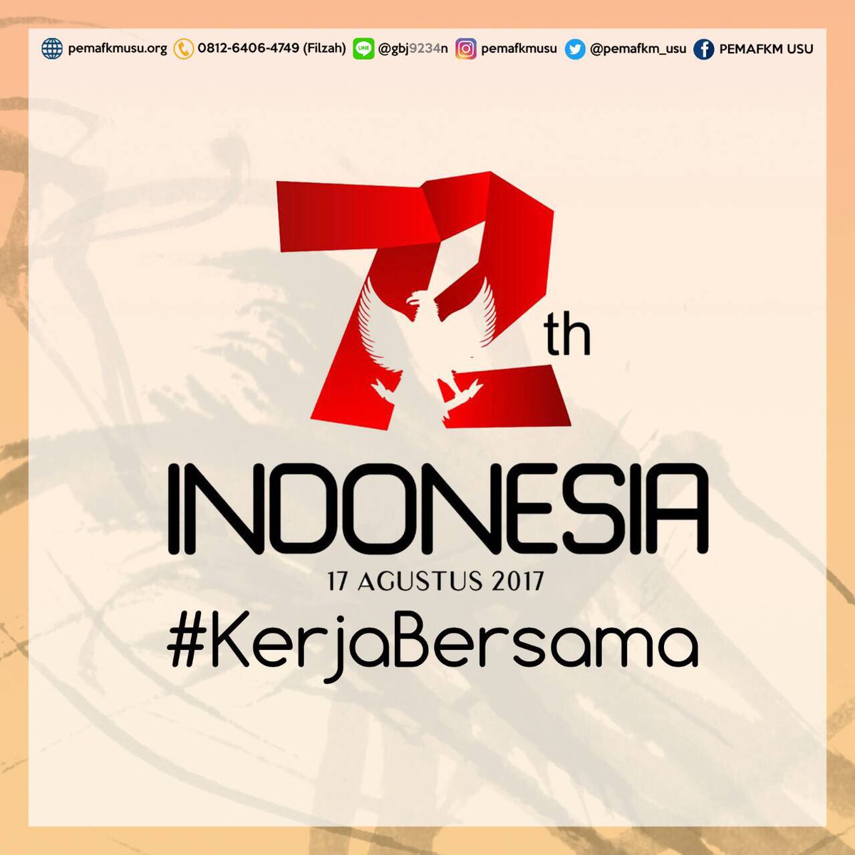 PEMAFKM_USU's tweet photo. [HUT REPUBLIK INDONESIA KE 72] https://t.co/mvbsPVqiaf