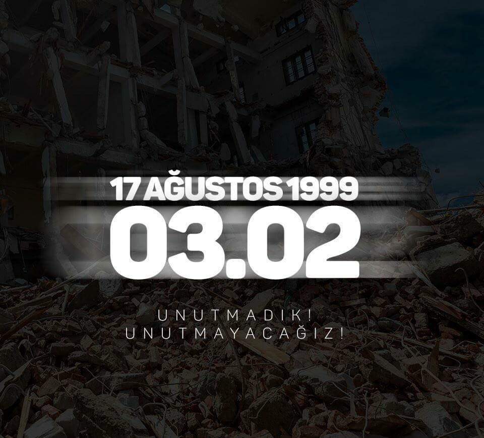 Unutmadık, Unutmayacağız.. Rahmetle Anıyoruz.. #17Agustos1999
