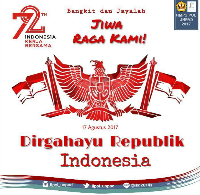 Dirgahayu Republik Indonesia ke 72 tahun! Berkibarlah terus merah putihku, dalam kemenangan dan kedamaian.