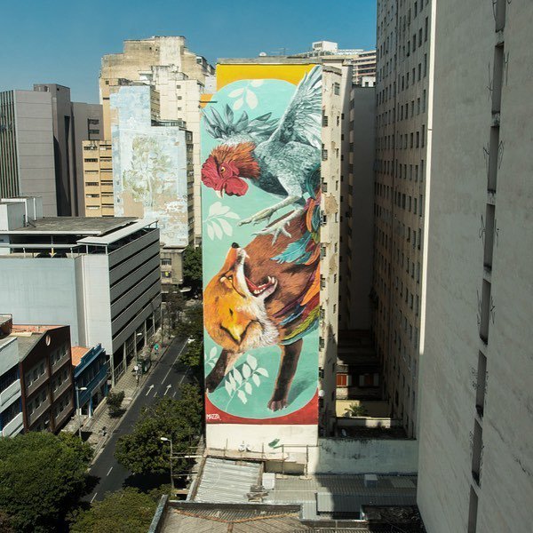 globalstreetart's tweet photo. Big mural by @mazzolandia
#globalstreetart #brazil #mural #streetartbrazil #rooster #fox #animal
https://t.co/Dy4PG9Nn0d https://t.co/zLiazD0085