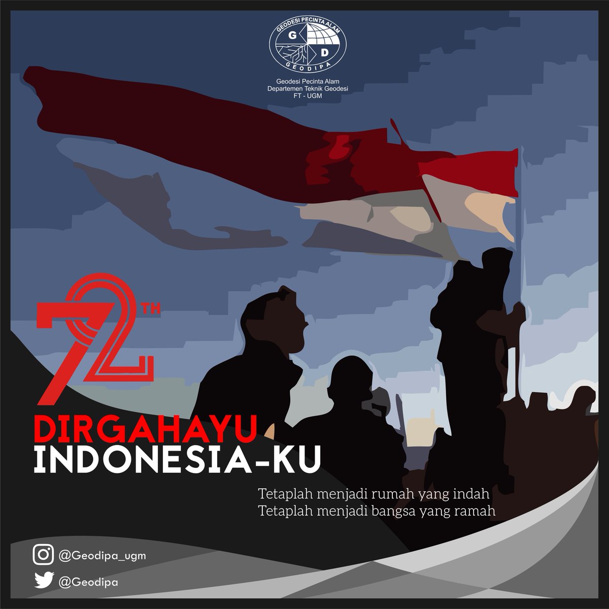 "Hnya ada dua pilihan, mnjdi apatis atau mngikuti arus. Ttapi aku mmilih utk jd manusia merdeka."
 - Soe Hok Gie
DIRGAHAYU INDONESIA-KU !!!
