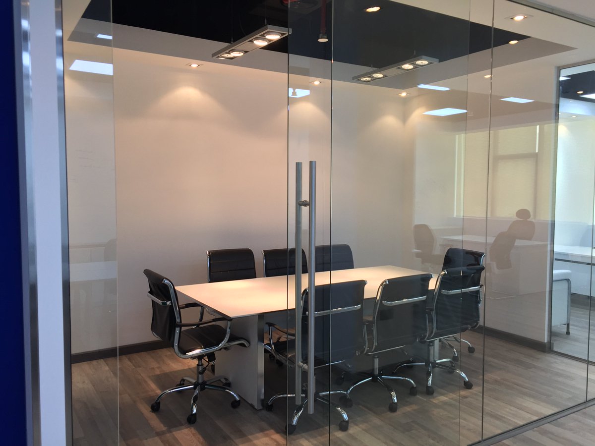 DvisionAE's tweet photo. Another office interior design in we made in AUH with glass partitions and laminate flooring. https://t.co/AUTZ70vVdo