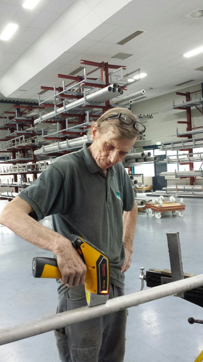 HartBV_News's tweet image. #PMItesting of #Nickel alloy pipe in house. (Positive Material Identification).