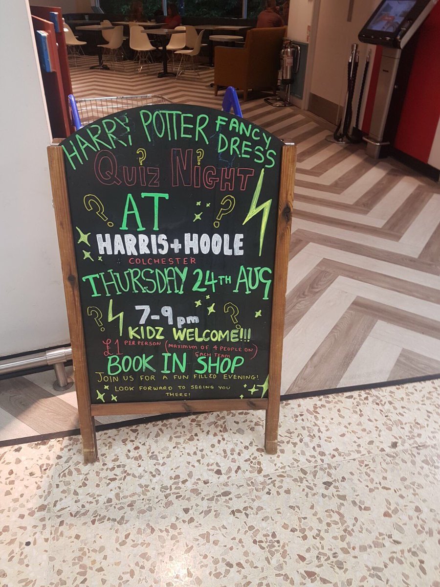 HH_Colchester's tweet photo. Our Harry Potter quiz night is filling up, if anyone would like a team please come into shop and see us to book your spot! #harrypotter https://t.co/ZUkBiSokdM