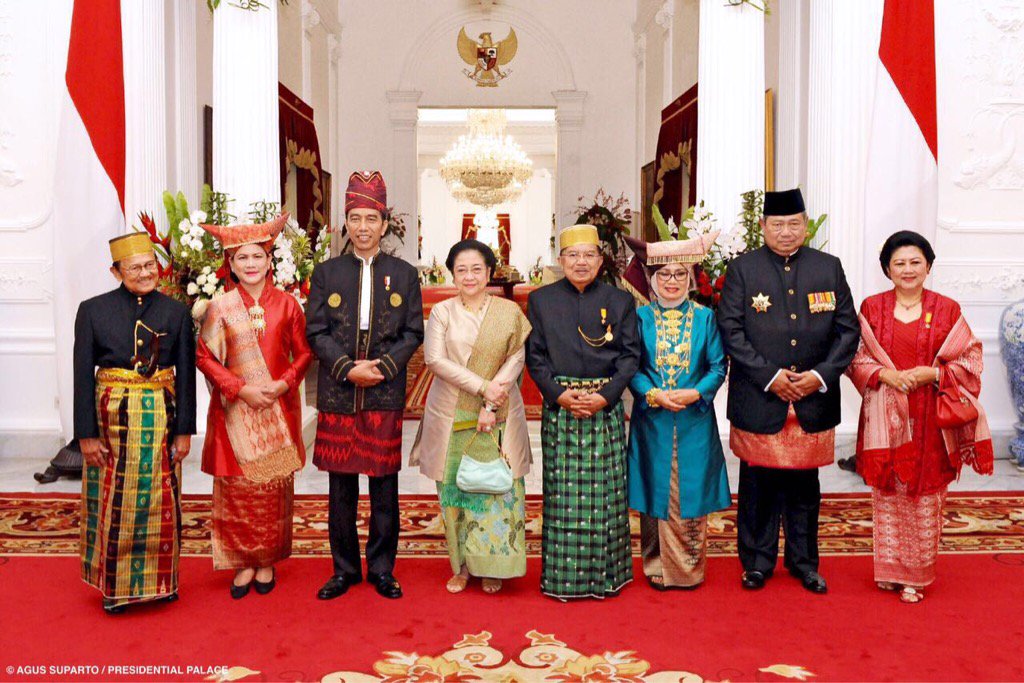 PastorGilbertL's tweet photo. Wow ini luar biasa; 3 mantan Presiden bersama Presiden yg berkuasa merayakan hari Kemerdekaan bersama https://t.co/erfHuOokRu