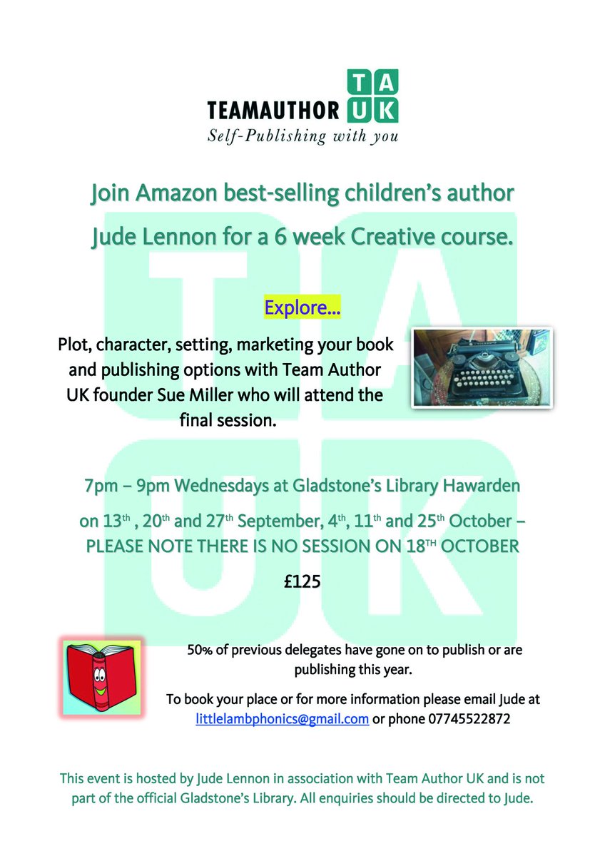 BlendofWords's tweet photo. Long to write/be published? @TeamAuthorUK &amp; @JudeLennonBooks have teamed up to provide a 6 wk course https://t.co/fRxNf1eOhb