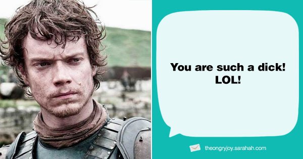 ScoopWhoop's tweet photo. If #GameOfThrones characters were on #Sarahah, these are the texts they would get: https://t.co/RkeDrbC6iH https://t.co/okmS0CLKS4