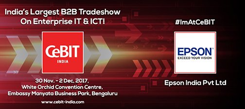 Technological aspirations are embedded in the DNA of <a href="/IndiaEpson/">Epson India</a> ! Discover their innovations CeBIT INDIA 2017. To know more: +91-9930744733