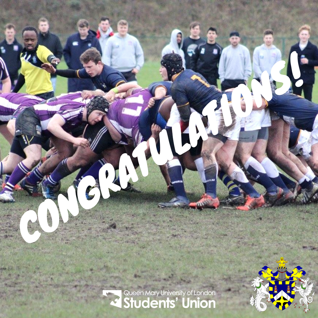 QueenMaryRFC's tweet photo. Congratulations to all new @QMUL Students who have received their results today! We can't wait to meet you! #futureQMUL https://t.co/V26qxUtAfZ