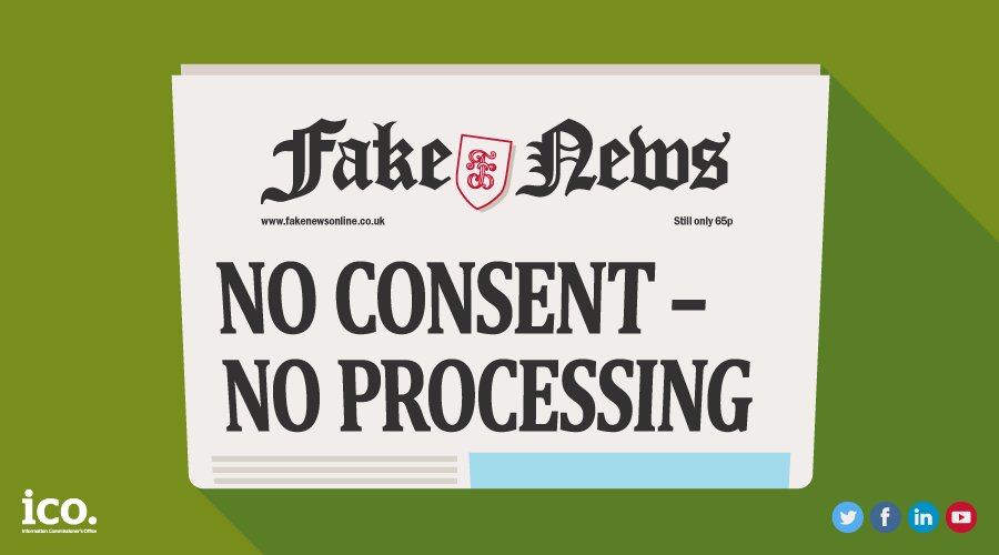 ICOnews's tweet photo. Read the second blog by the Information Commissioner shattering the myths around #GDPR  This one is about consent. https://t.co/d6HfsogOHN https://t.co/sF6lLmsC2D
