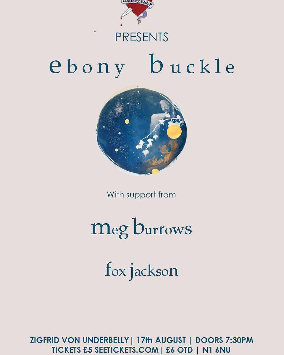M_e_g_Burrows's tweet photo. TONIGHT 7:30PM Supporting #Ebonybuckle @zigfridhoxton https://t.co/HwwrLxcrOf