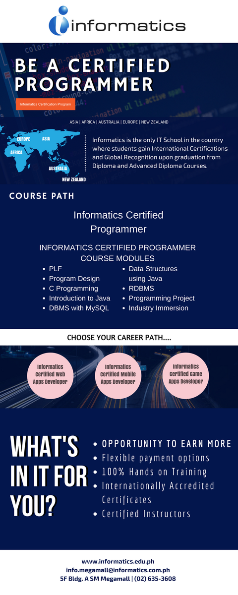 InformaticsMega's tweet photo. Do you want to take your career to the next level? Venture to IT: grab the opportunity to earn more and level-up your career! #informaticsph https://t.co/3vVdiGFLWB