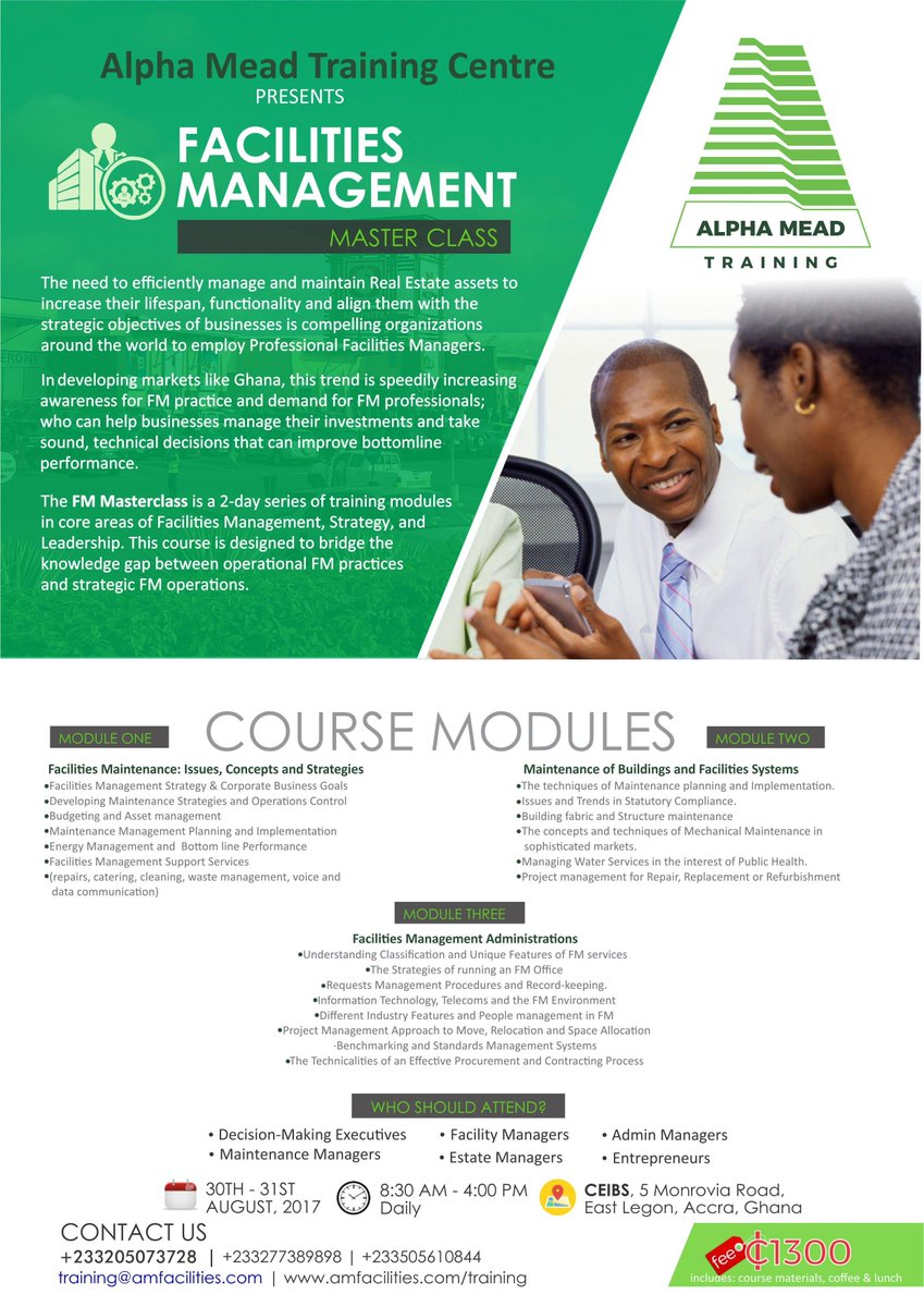 AMTC_ng's tweet photo. Realize the many possibilities & opportunities FM brings to the R/Estate industry in Ghana at the #GhFMMasterclass @PulseGhana @AlphaMead https://t.co/hRwP4IIacU