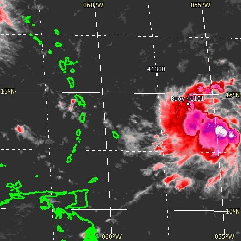 bajanfire's tweet photo. Satellite image of #Invest91L at 1000 hrs today 2017/08/17. #barbados #weather https://t.co/MqzhCwqLZo