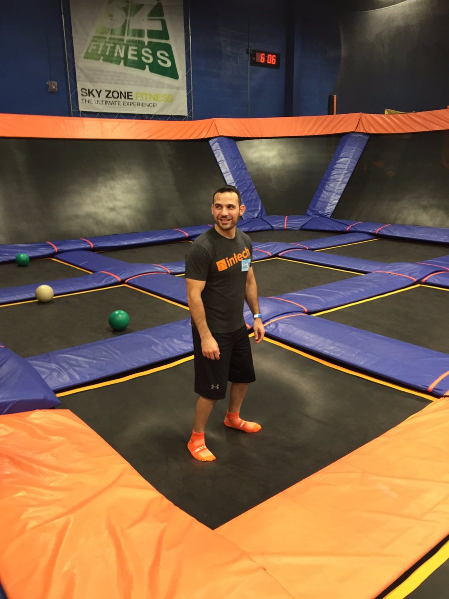 intechusa's tweet photo. A few shots from the Sky Zone team event in New Jersey. Looks fun, guys! #intechorange https://t.co/PdX511BJSg