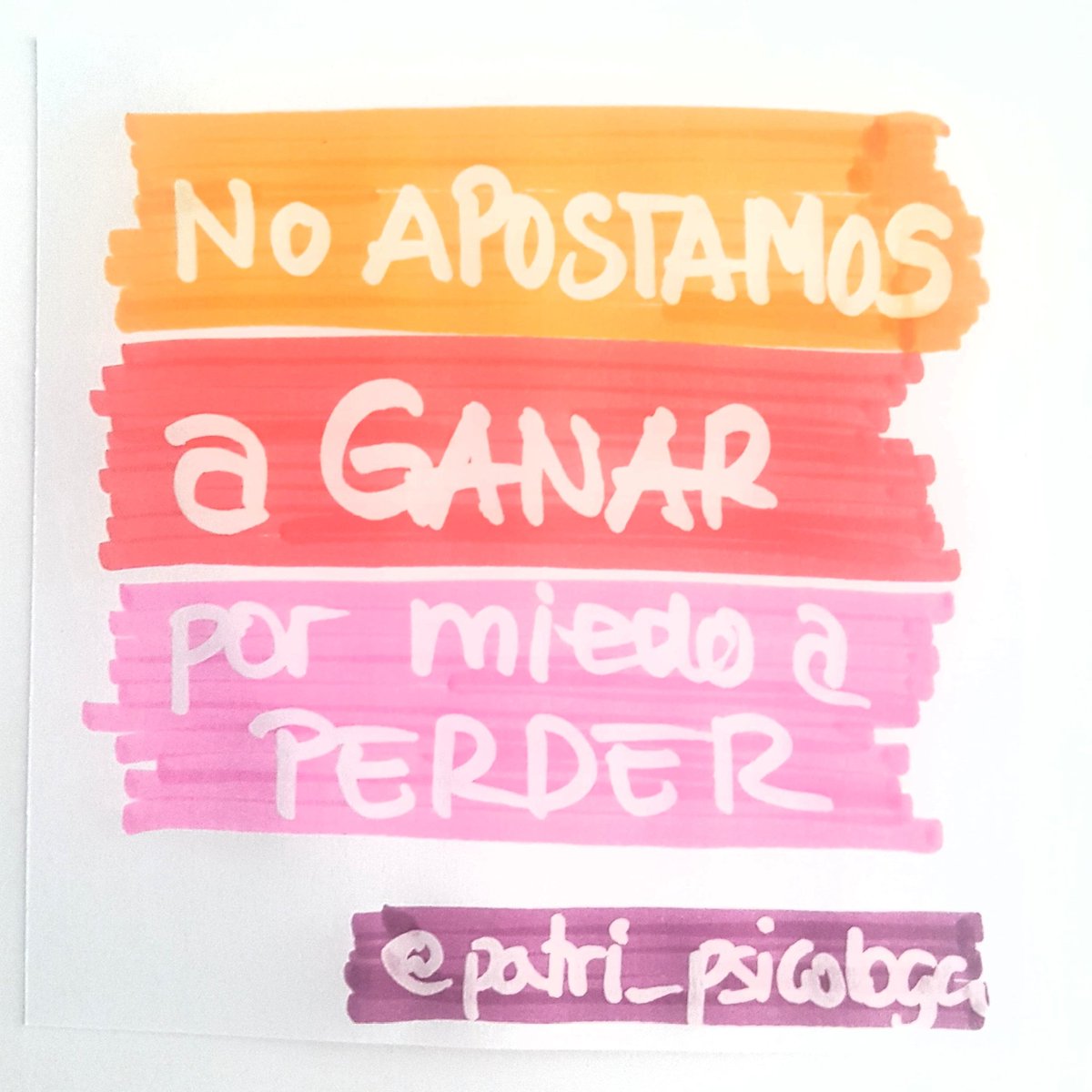 Patri_Psicologa's tweet photo. No apostamos a ganar...por miedo a perder. https://t.co/eZo83wIhB8