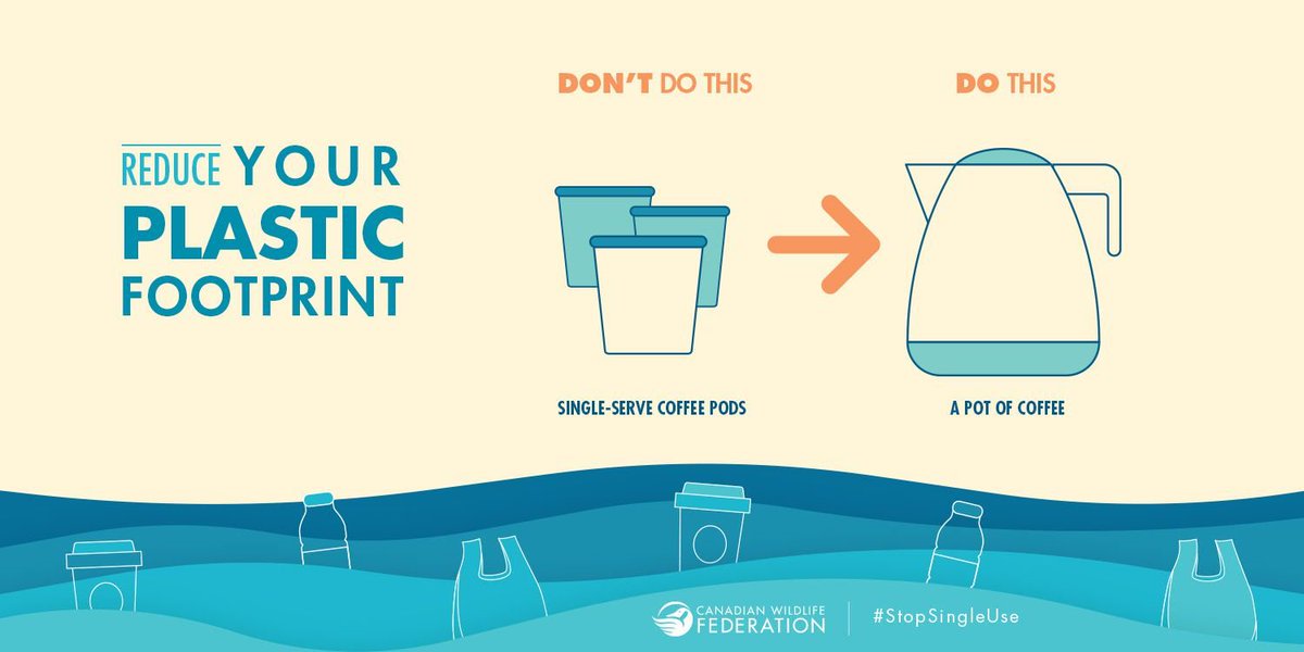 Coffee pods only add to #plasticpollution. Make a pot of coffee instead. #stopsingleuse