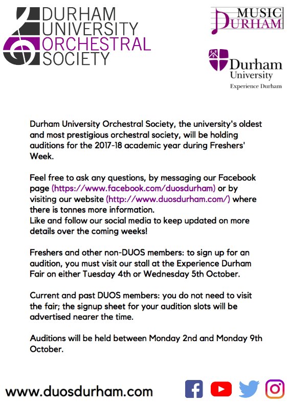 duosdurham.com/join #DurhamUniversity #MusicDurham #ExperienceDurham