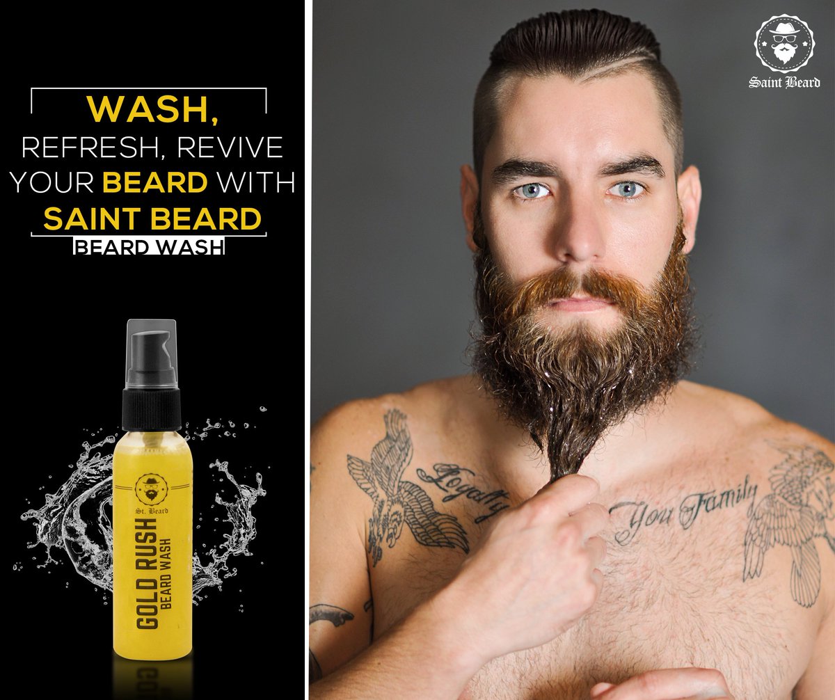 saintbeardindia's tweet photo. #Refresh your #beard with a #gold rush. #revive your beards charm and gracefulness with #saintbeards Beard Wash at https://t.co/meubWYRzen https://t.co/CPaUWg7g8J