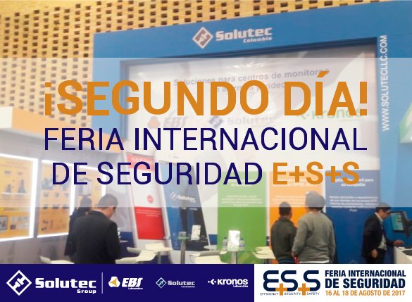 SolutecLatam's tweet photo. Segundo día de la #FeriaDeSeguridadESS donde Solutec Group está presente con sus marcas EBS y Kronos. Visitanos en el stand 202-Pabellón 11 https://t.co/vMqPMcyJbg
