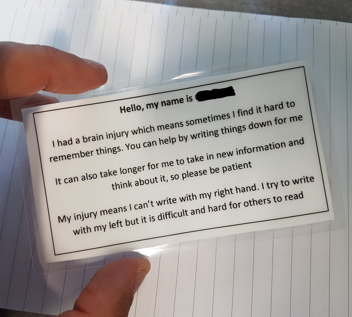 One of my patients this morning told me that they find it difficult to explain their difficulties to others. I made this for them..