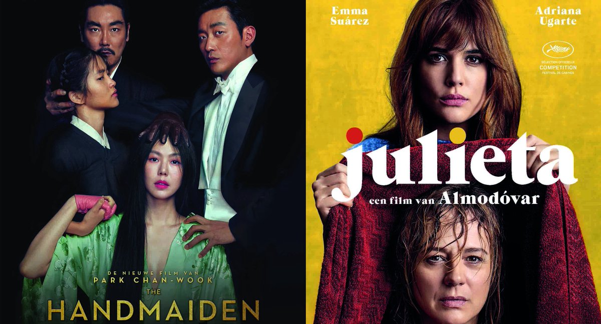CineartNL's tweet photo. #TheHandmaiden en #Julieta maken kans op een Parel voor de beste @Boekverfilming. Zie de films nu op VOD en DVD: https://t.co/jvXUYMzm9z https://t.co/wlA5jtHJwS