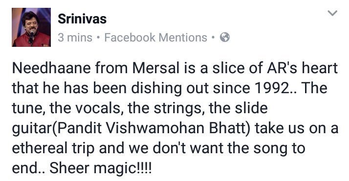 vmitrk's tweet photo. .@singersrinivas about #Neethanae track #MERSAL 
@arrahman @shreyaghoshal https://t.co/hLoGFiMjSz