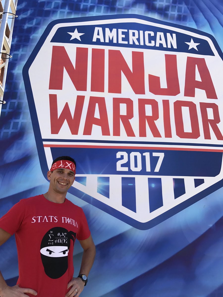 AmstatNews's tweet photo. "Stats Ninja" Ben Saville competed in @ninjawarrior! https://t.co/0vG7UE68NM https://t.co/sYvMv8ZpDU