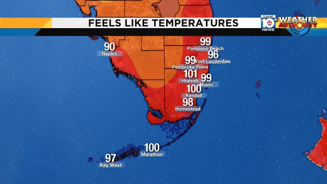 Grosss!!Check it out "Feels Like" temps just before 10am, get ready only going to continue to warm up. Stay hydrated https://t.co/zZEa6ZIjn0